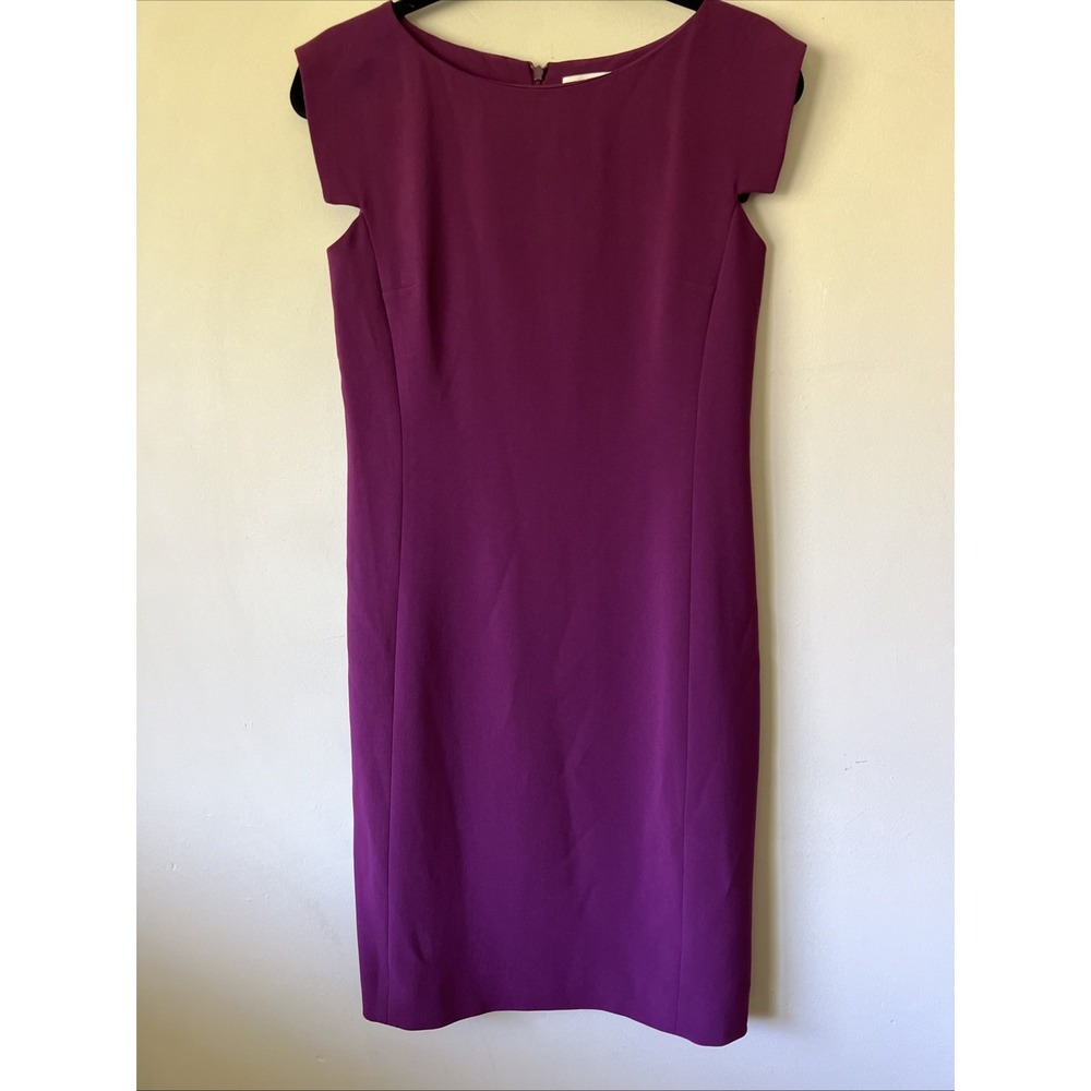 MM Lafleur The Sarah Career Sleeveless Sheath Dress Size 2 Deep Plum